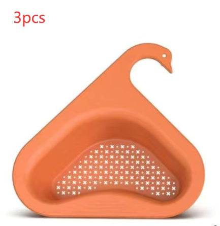 Household Sink Hanging Fruit And Vegetable Filter Water Drain Basket Kitchen Dry And Wet Separation Swan Drain Basket - YLORESHOP