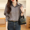High-grade Non-ironing Anti-wrinkle Shirt Women's Solid Color Acetate Shirt - YLORESHOP