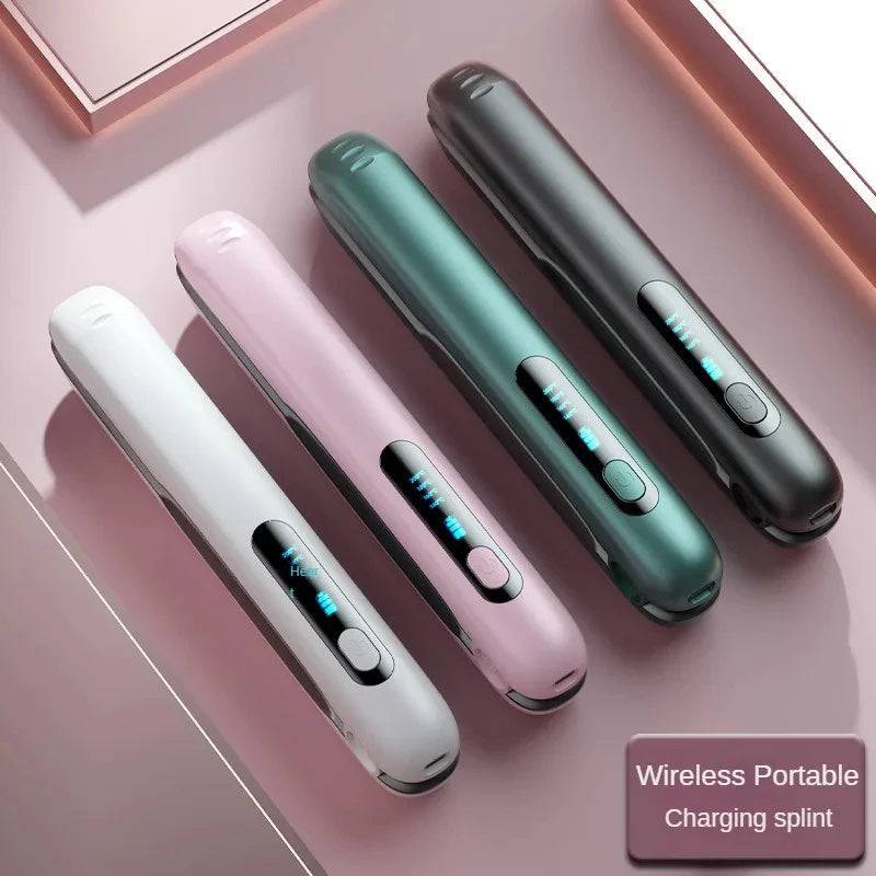 Wireless Hair Straightener Flat Iron Mini 2 IN 1 Roller USB 5000mAh Max 200 Degree Portable Cordless Curler 4 Levels Dry And Wet Uses - YLORESHOP