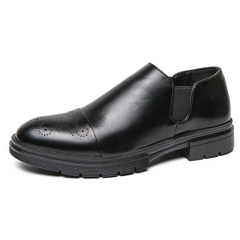 Scarpe da uomo nuove in pelle pigre slip-on per abbigliamento formale da lavoro con aumento dell'altezza