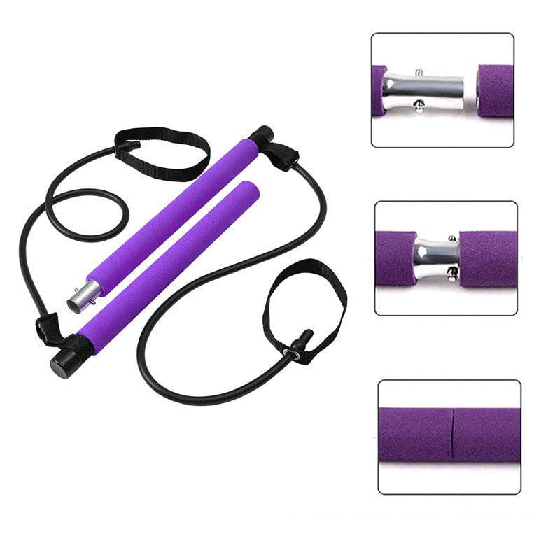 Fitness Yoga Pilates Bar Portable Gym Accessories Sport Elastic Bodybuilding Resistance Bands For Home Trainer Workout Equipment - YLORESHOP