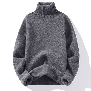 Autumn And Winter Thickened Mink-like Wool Korean Style Trendy Solid Color Casual Turtleneck Knitwear Sweater - YLORESHOP