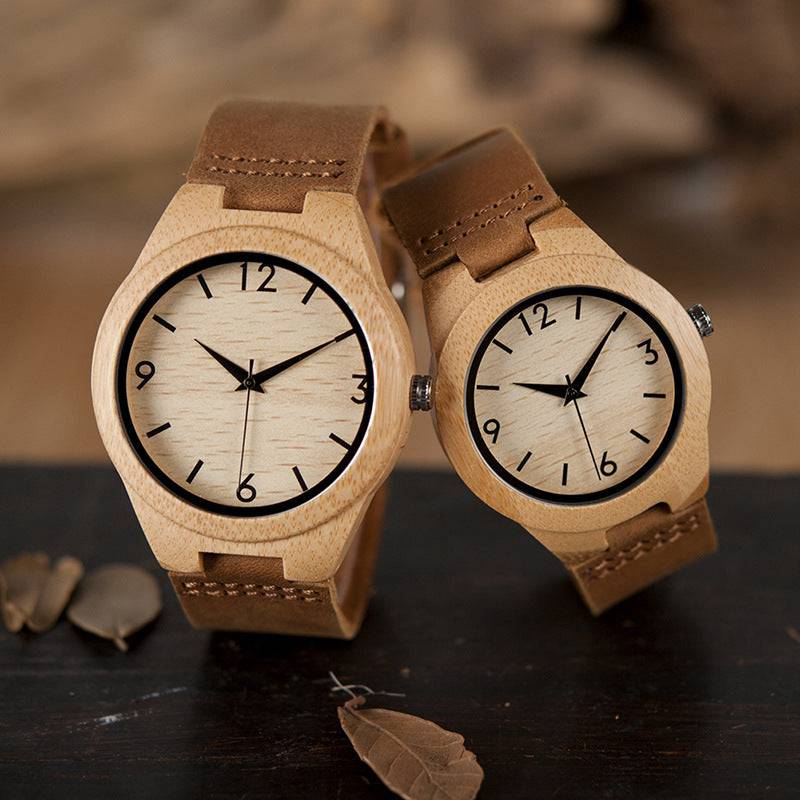 Wooden Watch Couple Bamboo - YLORESHOP