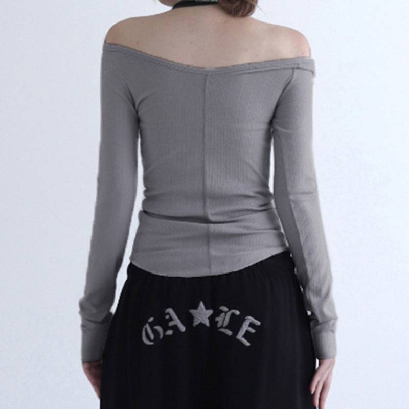 Harajuku Style Casual Versatile Bottoming Top Women