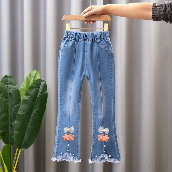 Children's Denim Wide Leg Pants Casual Speaker - YLORESHOP