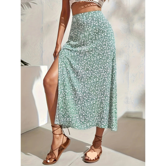 Floral Split New Chinese Style Skirt Fairy Dress For Women - YLORESHOP