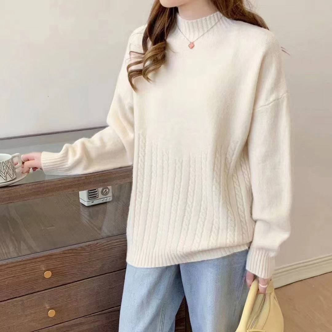 Autumn And Winter New Twist Simple Comfortable Sweater Bottoming Shirt - YLORESHOP