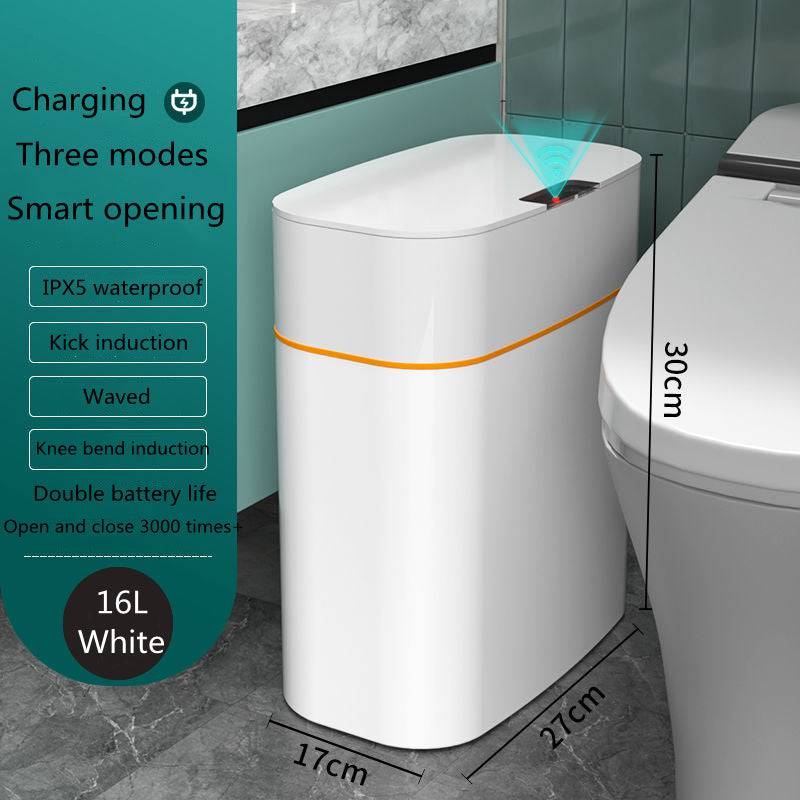 Smart Trash Can With Lid For Bedroom And Living Room Kitchen Storage Box Trash Can Induction Small Car Box Automatic Smart Dustbin Smart Trash Bin - YLORESHOP