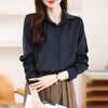 High-grade Non-ironing Anti-wrinkle Shirt Women's Solid Color Acetate Shirt - YLORESHOP