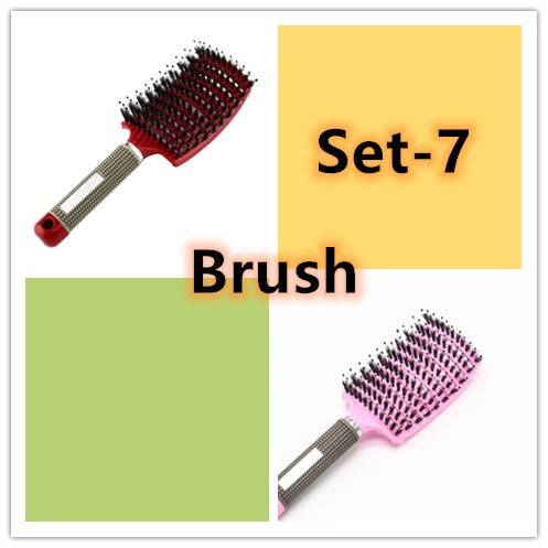 Hairbrush Anti Klit Brushy Haarborstel Women Detangler Hair Brush Bristle Nylon Scalp Massage  Teaser Hair Brush Comb - YLORESHOP