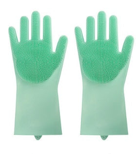 Silicone Heat-resistant Cleaning Brush Scrubbing Gloves - YLORESHOP