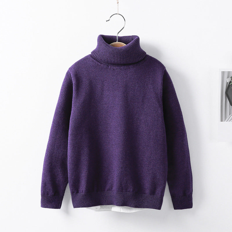 Autumn and winter high collar children's knitwear - YLORESHOP