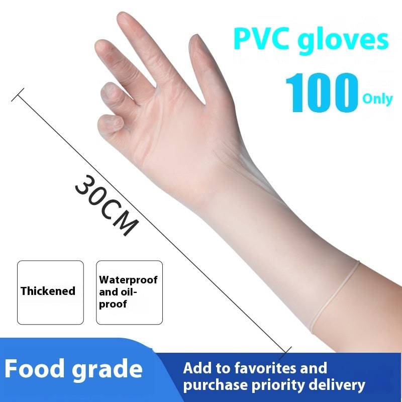 Disposable Dishwashing Gloves Female Extended Waterproof Latex - YLORESHOP