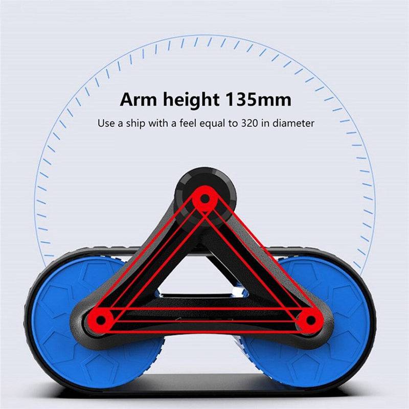 Double Wheel Abdominal Exerciser Women Men Automatic Rebound Ab Wheel Roller Waist Trainer Gym Sports Home Exercise Devices - YLORESHOP