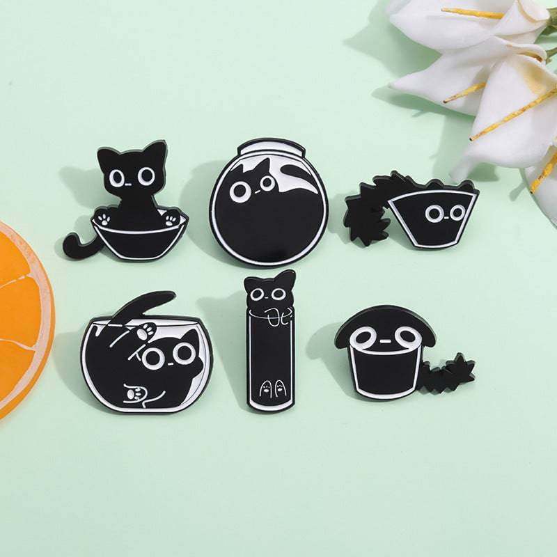 Foreign Trade New Cat-like Cute Animal Brooch Simple Minority All-match Decoration Scarf Buckle - YLORESHOP