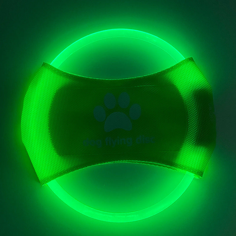 Dischi volanti per cani Luce incandescente LED LuminosoTrainning Giocattoli interattivi Gioco Dischi volanti Giocattolo per cani Accessori per cani Prodotti per animali domestici