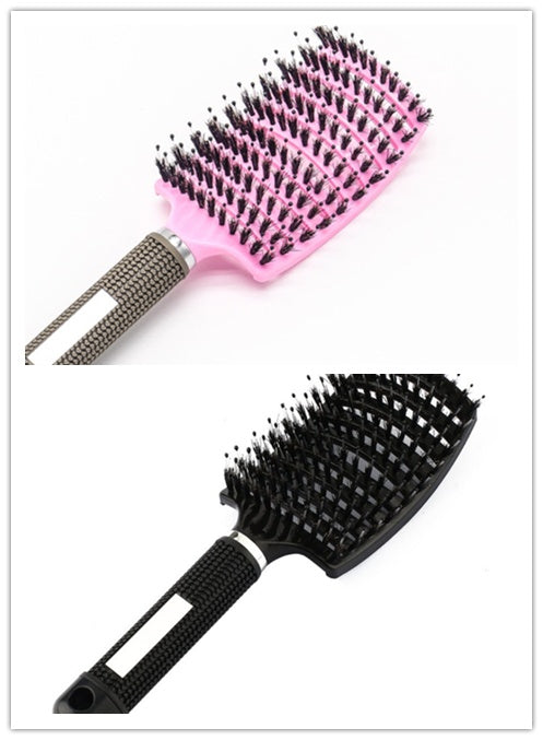 Hairbrush Anti Klit Brushy Haarborstel Women Detangler Hair Brush Bristle Nylon Scalp Massage  Teaser Hair Brush Comb - YLORESHOP