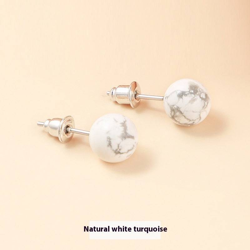 Natural Red Agate Temperamental Minority Stud Sense Earrings Wholesale - YLORESHOP