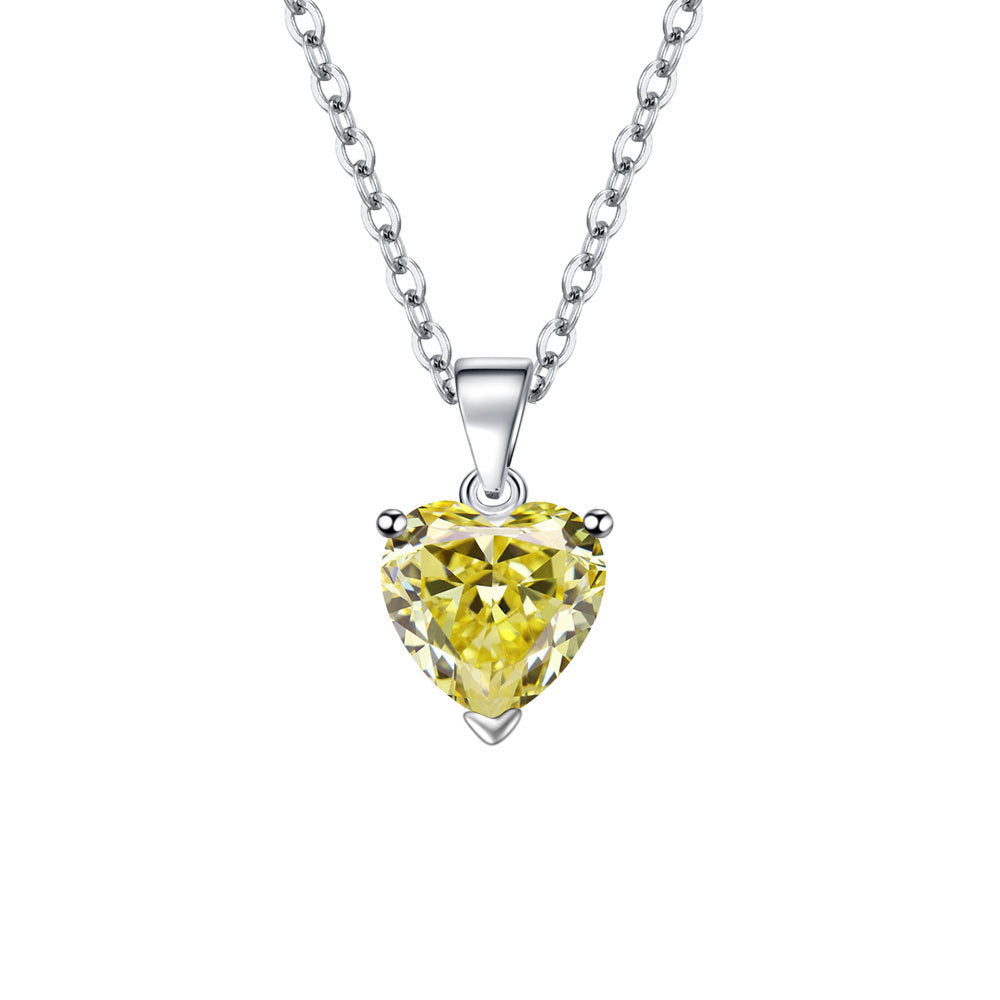 Female Personality Creative Zircon Heart-shaped Pendant Chain Three-piece Suit - YLORESHOP