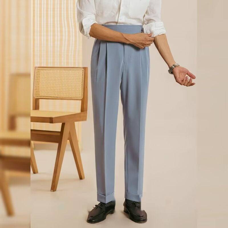 Men's Suit Pants Waist Head Straight-leg Trousers