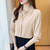 High-grade Non-ironing Anti-wrinkle Shirt Women's Solid Color Acetate Shirt - YLORESHOP