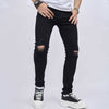 Men's Ripped Slim Fit Skinny Elastic Jeans - YLORESHOP