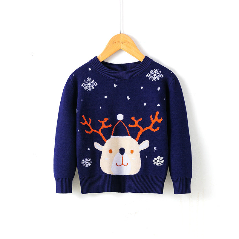 Christmas snowflake fawn sweater - YLORESHOP