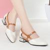 Bright Leather Soft Bottom Contrast Color Hollow Leather Shoes Women's Sandals - YLORESHOP