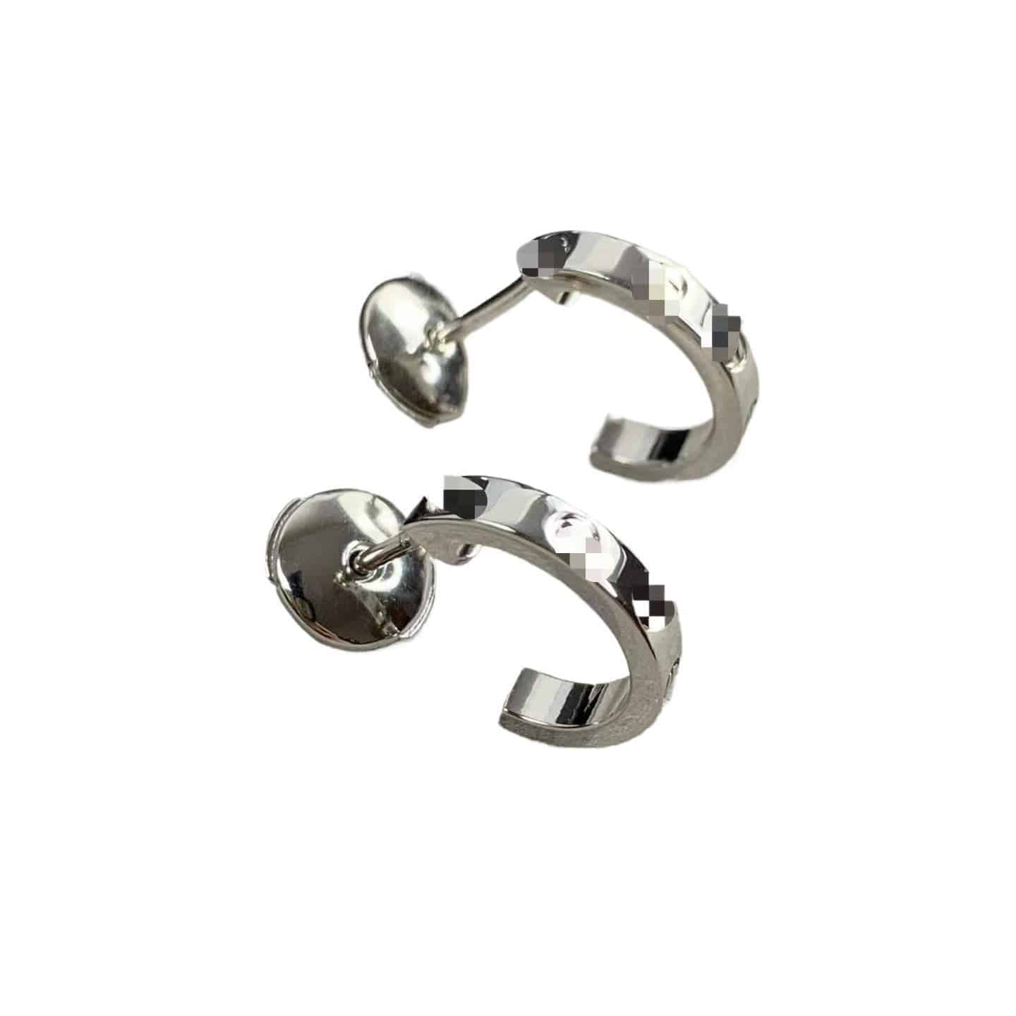 Screw C- Shaped Titanium Steel Stud Factory Round Earrings - YLORESHOP