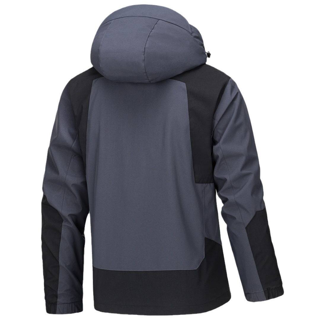 Giacca Shell Giacca da uomo Cappotto sottile con cappuccio impermeabile antivento per esterni