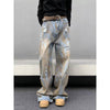 Washed Old Straight Wide-leg Pants Loose - YLORESHOP