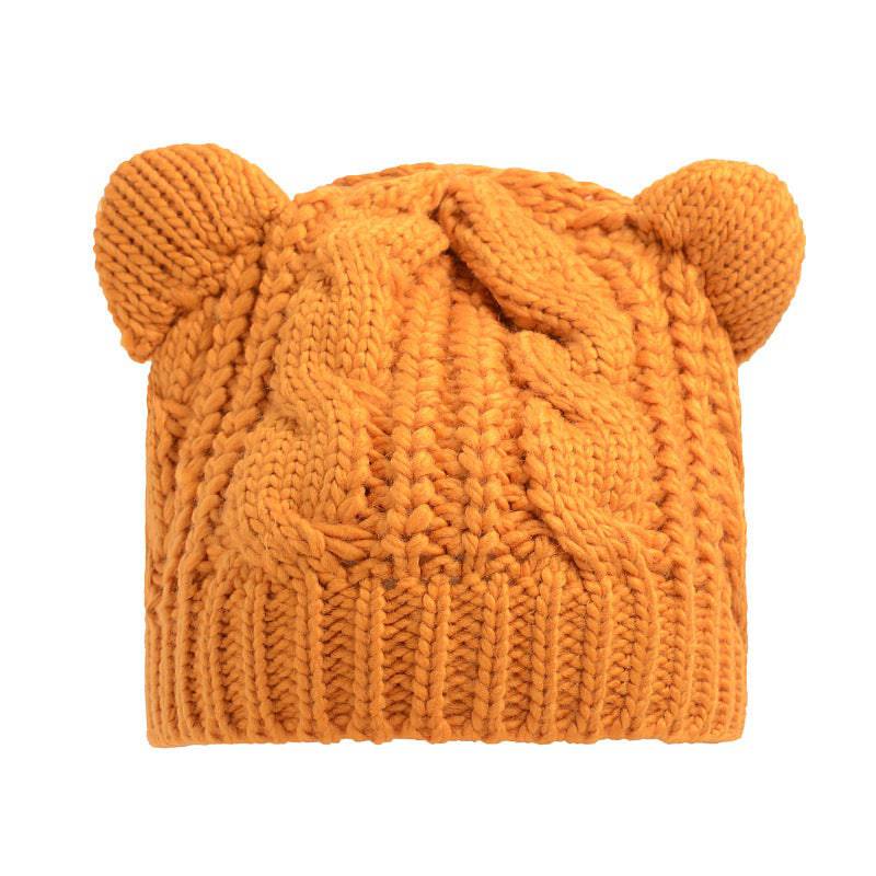 Hand Made 3D Cute Knitted Cat Ear Beanie For Winter - YLORESHOP