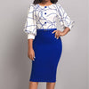 Color Matching Sheath Dress Plus Size Women's Clothing - YLORESHOP