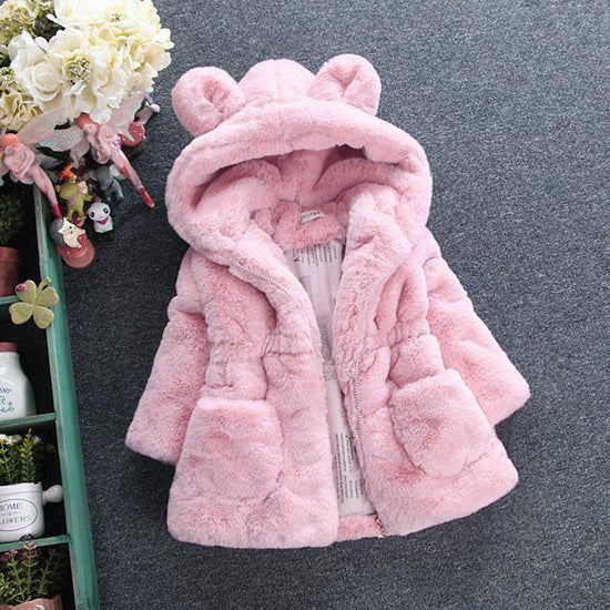 A girl's fur coat for autumn and winter - YLORESHOP