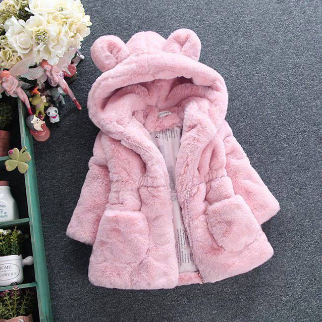 A girl's fur coat for autumn and winter - YLORESHOP