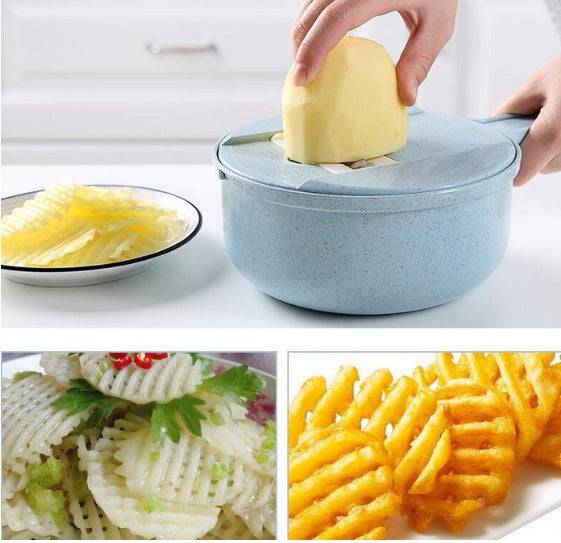 8 In 1 Mandoline Slicer Vegetable Slicer Potato Peeler Carrot Onion Grater With Strainer Vegetable Cutter Kitchen Accessories - YLORESHOP