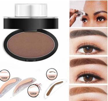 Eyebrow Powder Stamp Tint Stencil Kit Cosmetics Professional Makeup Waterproof Eye Brow Stamp Lift Eyebrow Enhancers Stencil Kit - YLORESHOP