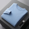 Casual Men's Solid Color Loose Round Neck Wool Sweater