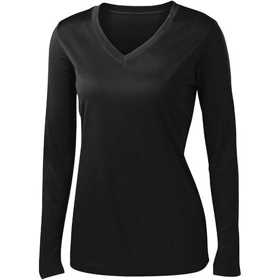 T-shirt a maniche lunghe in cotone da donna