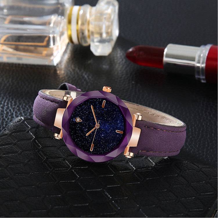 Starry Sky Dial Simple Women's Watch Fashion Belt - YLORESHOP