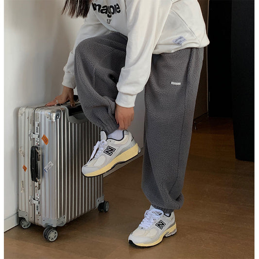 Homemade Lamb Fleece Warm And Flannelette Pants - YLORESHOP