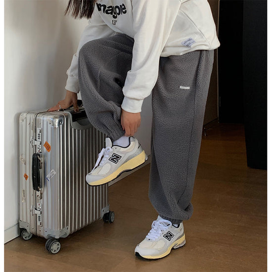 Homemade Lamb Fleece Warm And Flannelette Pants - YLORESHOP