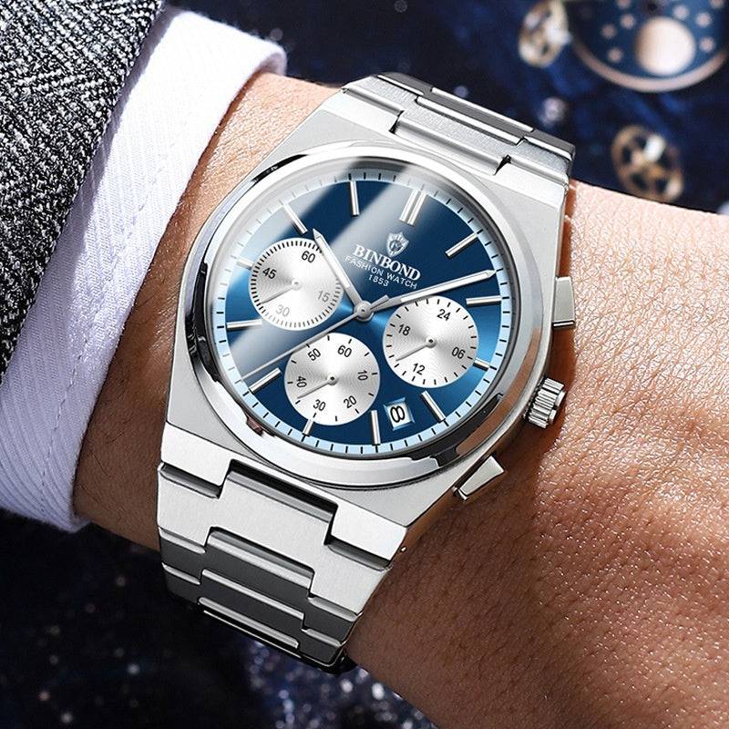 Men's Fashion Elegant Three Eyes And Six Needles Chronograph Watch - YLORESHOP