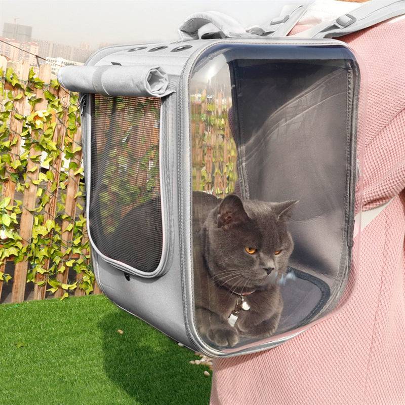 Zaino per trasportini per gatti per animali domestici Borsa a tracolla per viaggi all'aperto per gatti traspirante per cani di piccola taglia Gatti Imballaggio portatile per il trasporto di forniture per animali domestici