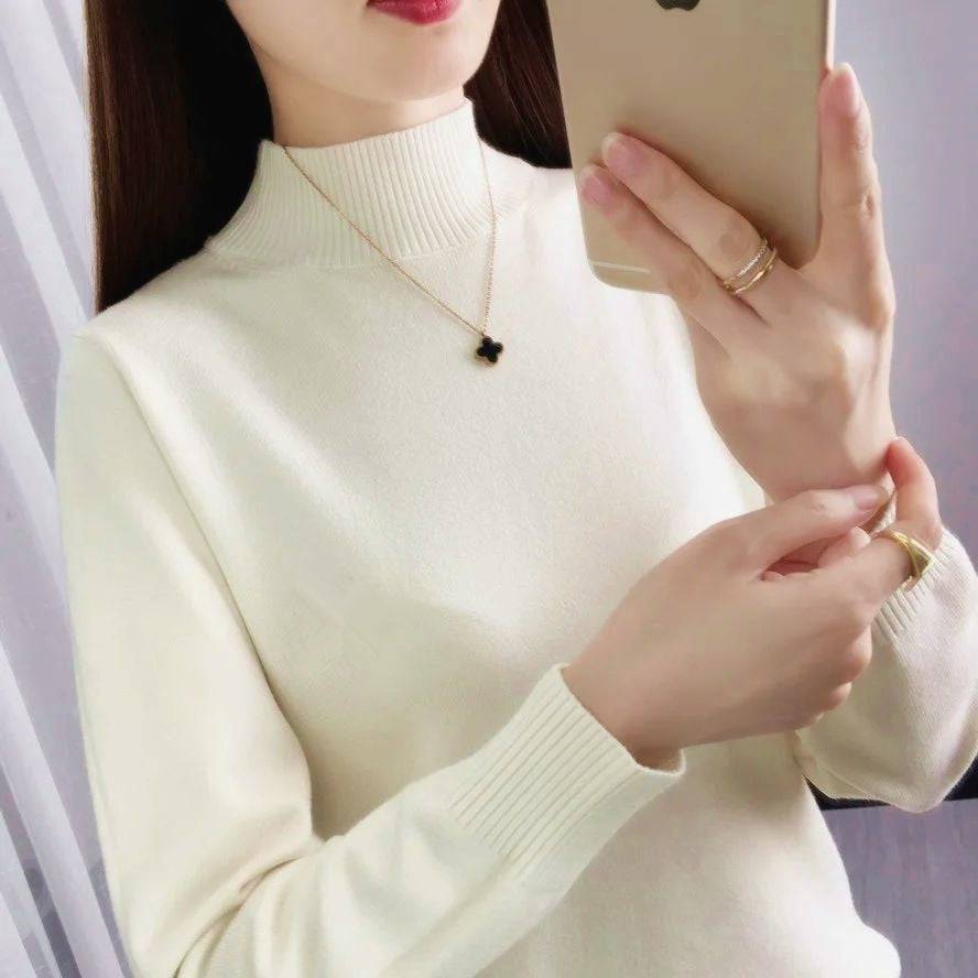 Fleece-lined Thick Turtleneck Sweater Women - YLORESHOP