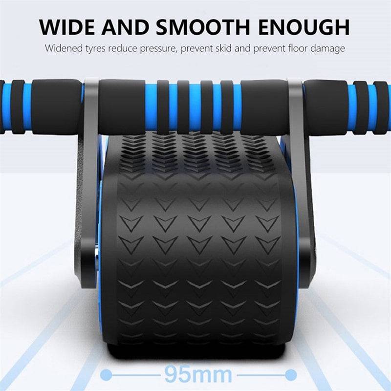 Double Wheel Abdominal Exerciser Women Men Automatic Rebound Ab Wheel Roller Waist Trainer Gym Sports Home Exercise Devices - YLORESHOP