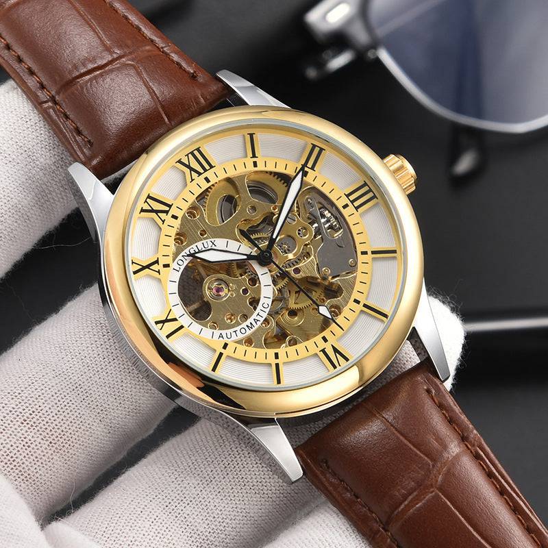 Men's Mechanical Watch Roman Scale Waterproof Fashion Business - YLORESHOP