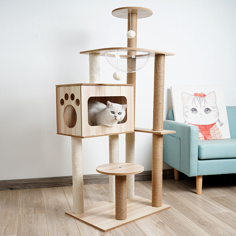 Cat Crawl Nest Scratching Board Forniture per alberi Capsula spaziale per giocattoli per animali domestici