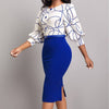 Color Matching Sheath Dress Plus Size Women's Clothing - YLORESHOP