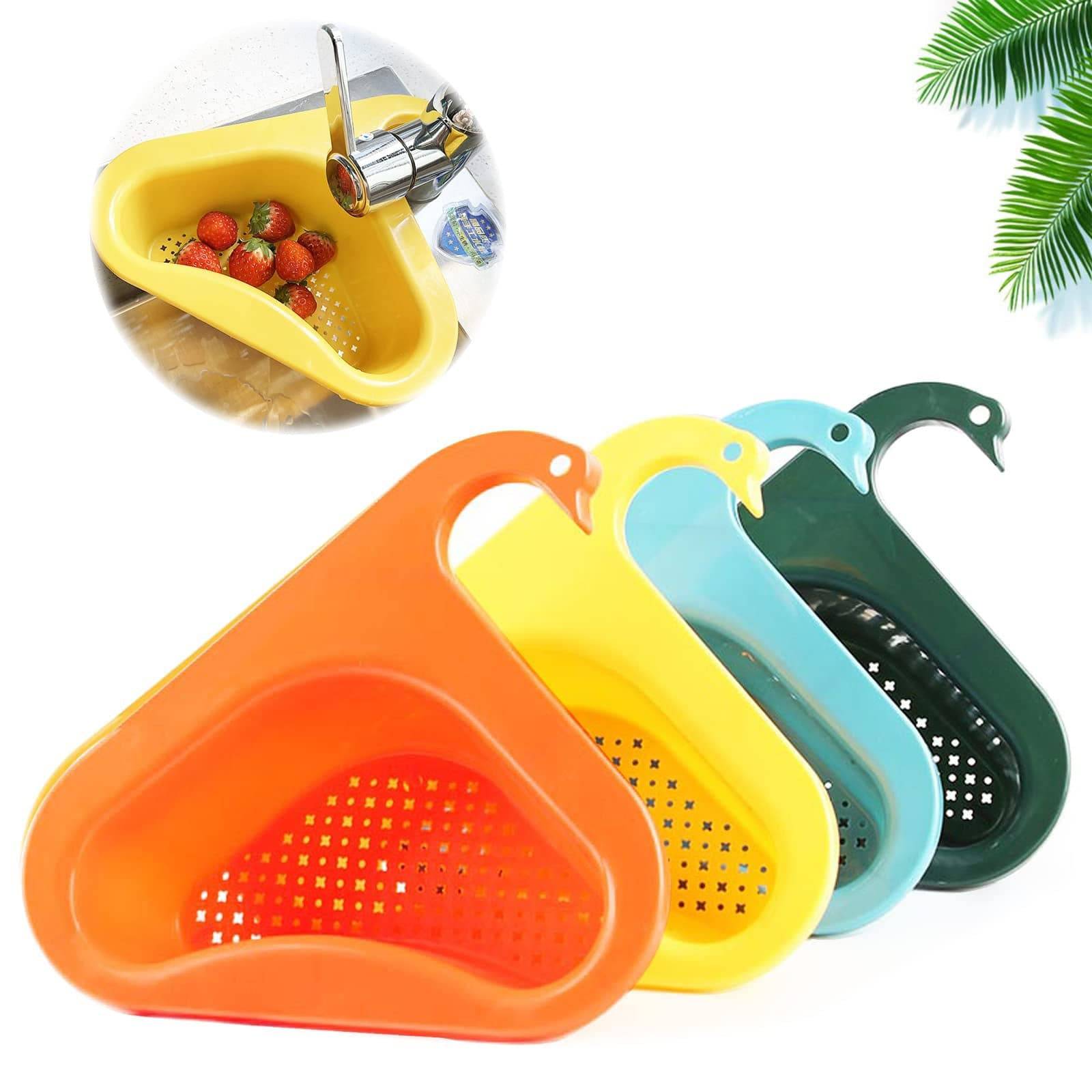 Household Sink Hanging Fruit And Vegetable Filter Water Drain Basket Kitchen Dry And Wet Separation Swan Drain Basket - YLORESHOP